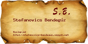 Stefanovics Bendegúz névjegykártya